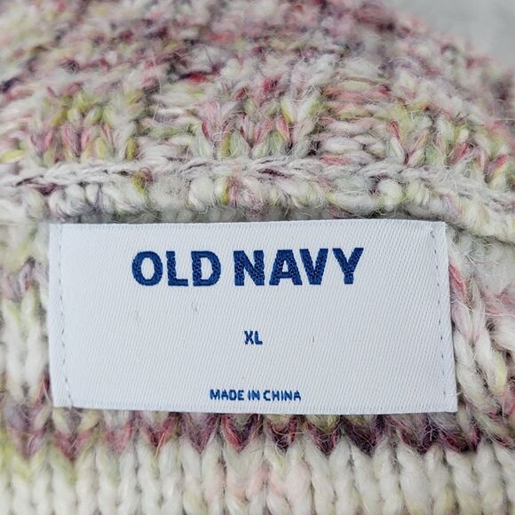 Old Navy Sweater Size XL Pullover Oversize Long Sleeve Multicolor Marble - Picture 4 of 7